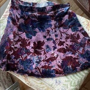 Urban Outfitters Floral Mini Skirt in Purple and Blue